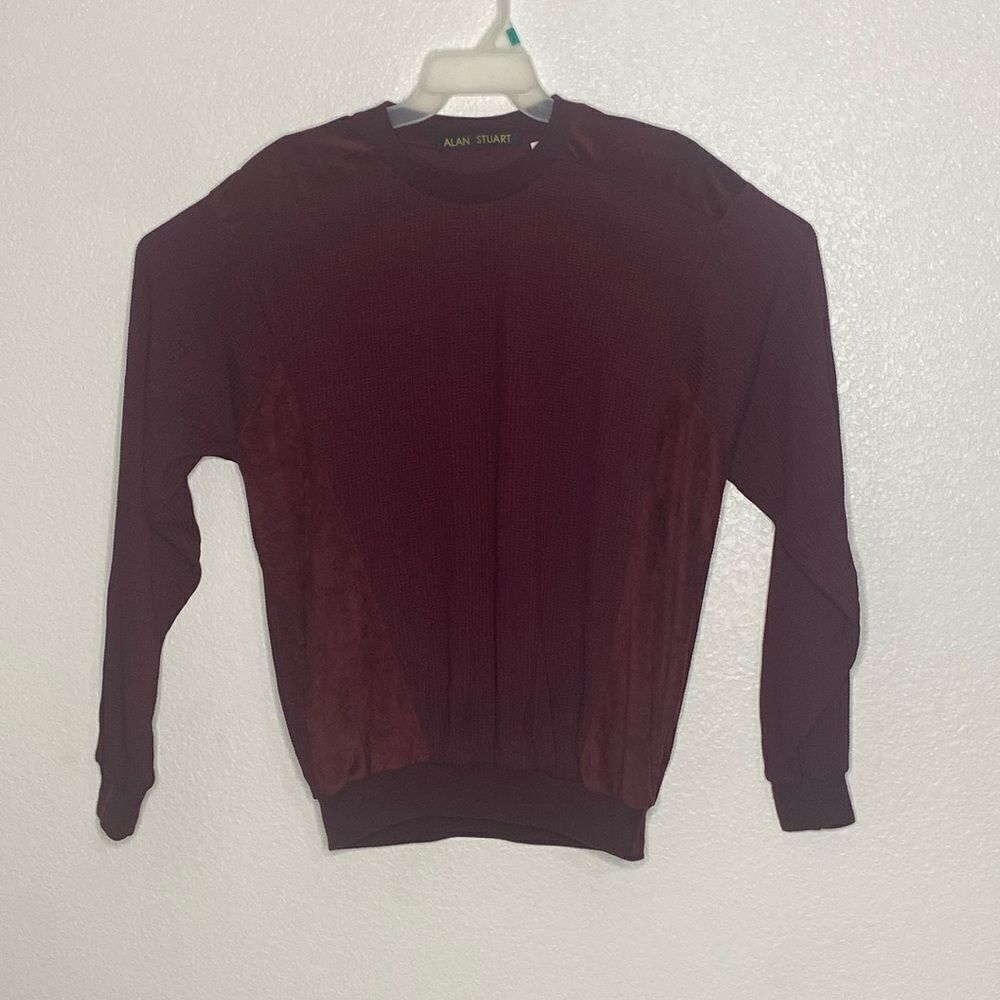 ALAN STUART Men’s Maroon Crewneck Sweater Size M. Made in USA